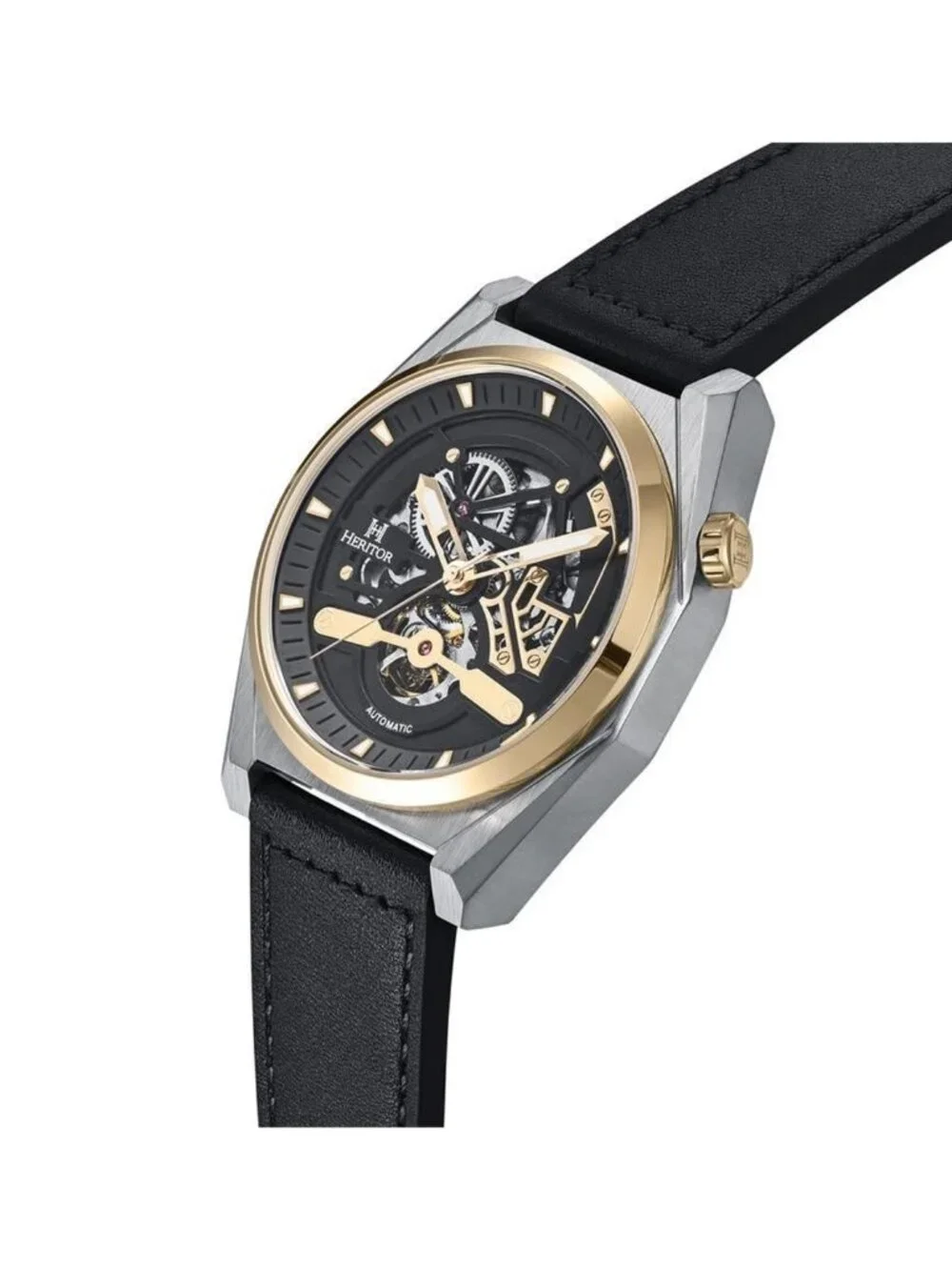 NWT Heritor Amadeus Automatic Black Dial Men's Watch